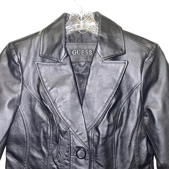 Guess Women 100% Leather Jacket Size M - Picture 3 of 5